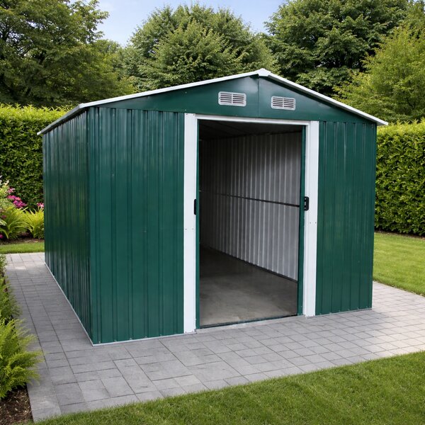 Zahradní domek BestBerg BBSH-1208GR / 10,1 m² / 389 x 260 x 202 cm / zelená