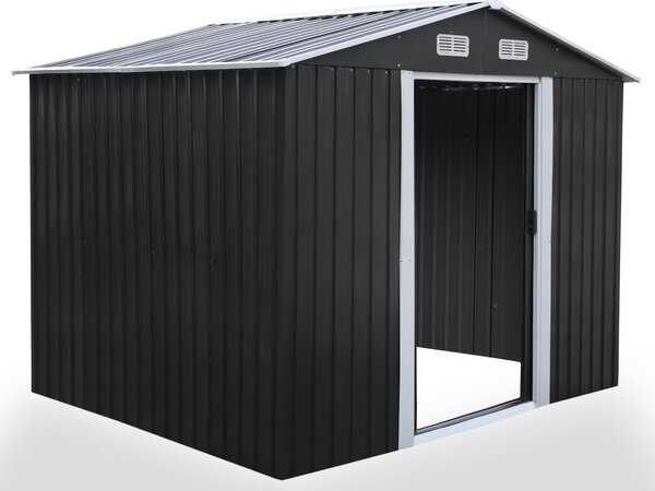 Zahradní domek BestBerg BBSH-608A / 5,3 m² / 205 x 257 x 202 cm / antracit/bílá