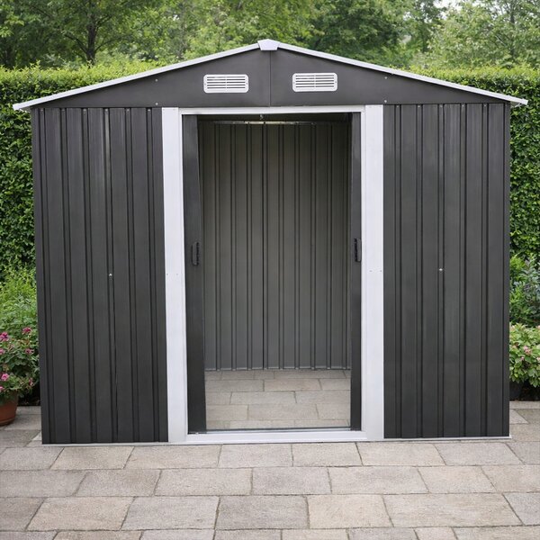 Zahradní domek BestBerg BBSH-608A / 5,3 m² / 205 x 257 x 202 cm / antracit/bílá