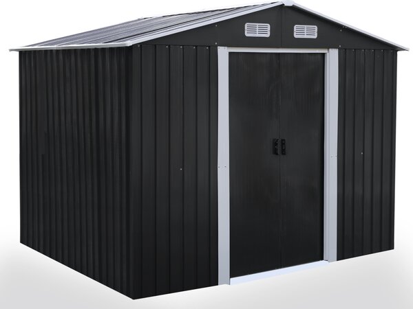 Zahradní domek BestBerg BBSH-608A / 5,3 m² / 205 x 257 x 202 cm / antracit/bílá