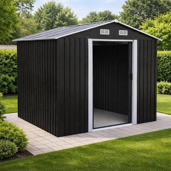 Zahradní domek BestBerg BBSH-608A / 5,3 m² / 205 x 257 x 202 cm / antracit/bílá