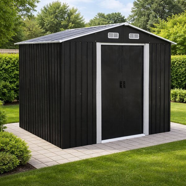 Zahradní domek BestBerg BBSH-608A / 5,3 m² / 205 x 257 x 202 cm / antracit/bílá