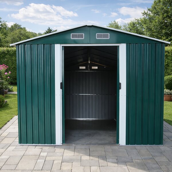 Zahradní domek BestBerg BBSH-1208GR / 10,1 m² / 389 x 260 x 202 cm / zelená