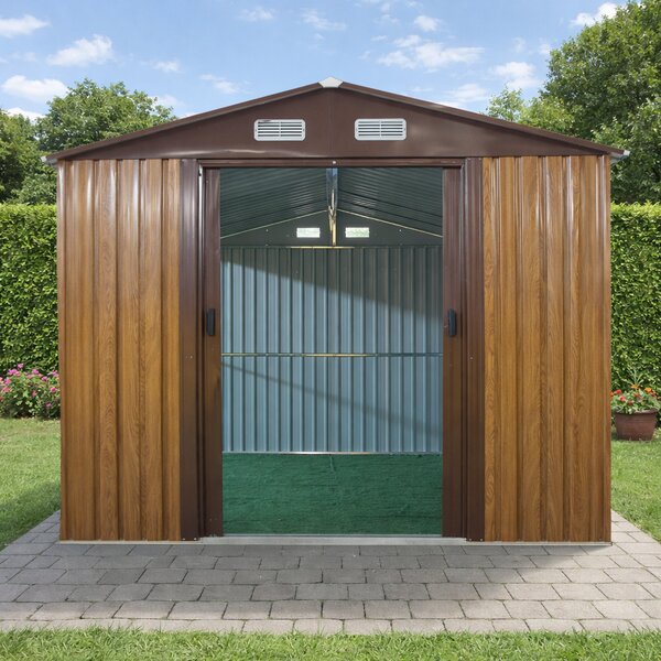 Zahradní domek BestBerg BBSH-1208W / 10,1 m² / 389 x 260 x 202 cm / dekor dřeva/hnědá