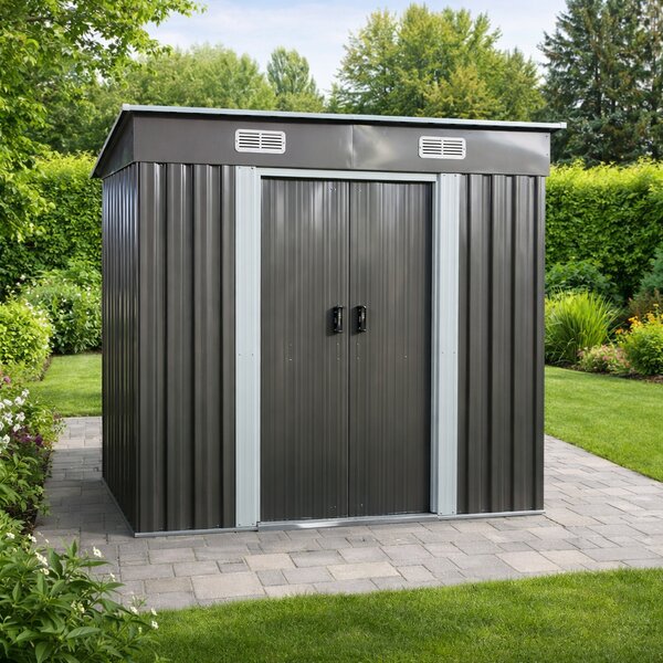 Zahradní domek BestBerg BBSH-406G / 2,25 m² / 121 x 194 x 192 cm / šedá