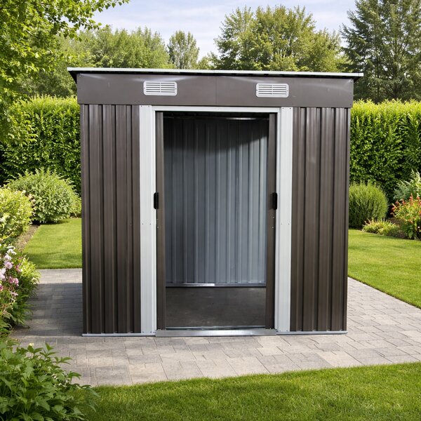 Zahradní domek BestBerg BBSH-406G / 2,25 m² / 121 x 194 x 192 cm / šedá