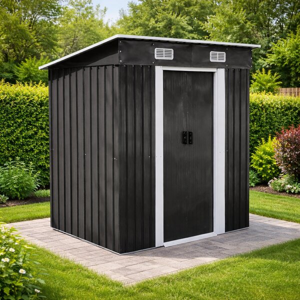 Zahradní domek BestBerg BBSH-406A / 2,25 m² / 121 x 194 x 192 cm / antracit/bílá