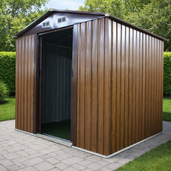 Zahradní domek BestBerg BBSH-608W / 5,3 m² / 205 x 257 x 202 cm / dekor dřeva/hnědá
