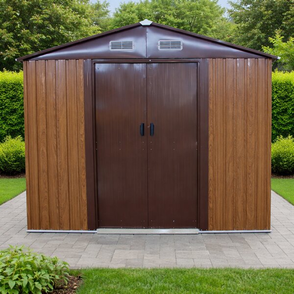 Zahradní domek BestBerg BBSH-608W / 5,3 m² / 205 x 257 x 202 cm / dekor dřeva/hnědá