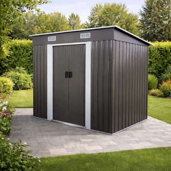 Zahradní domek BestBerg BBSH-406G / 2,25 m² / 121 x 194 x 192 cm / šedá