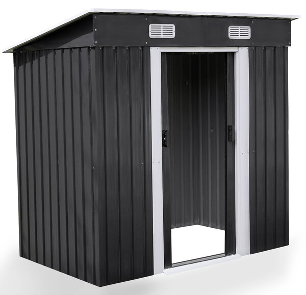 Zahradní domek BestBerg BBSH-406A / 2,25 m² / 121 x 194 x 192 cm / antracit/bílá