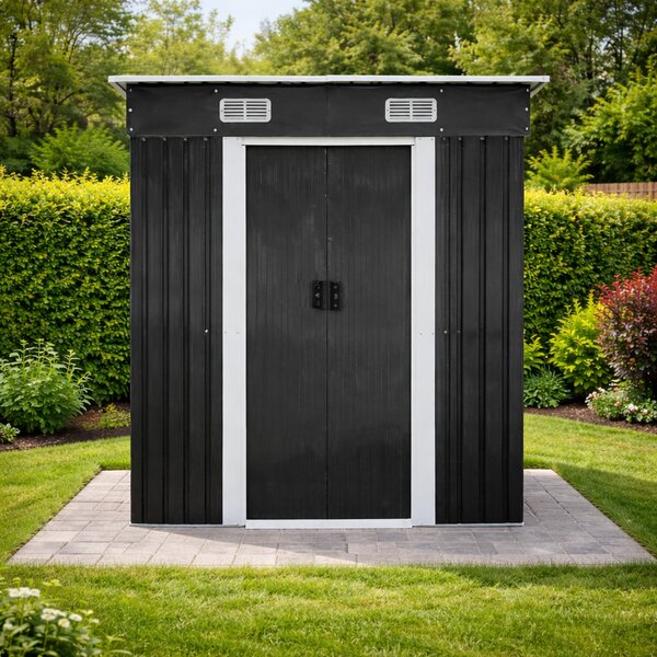 Zahradní domek BestBerg BBSH-406A / 2,25 m² / 121 x 194 x 192 cm / antracit/bílá