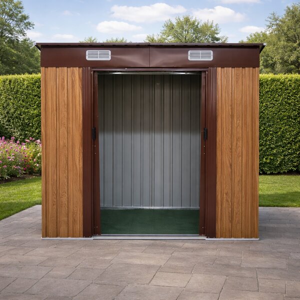 Zahradní domek BestBerg BBSH-407W / 2,8 m² / 130 x 213 x 191 cm / dekor dřeva/hnědá
