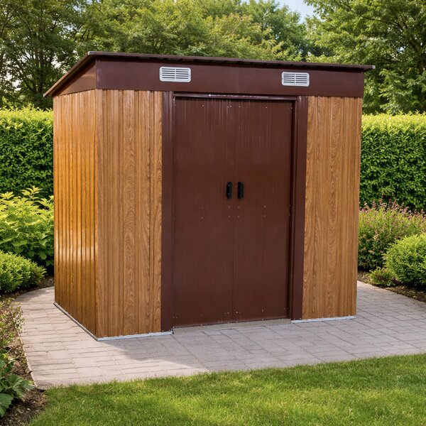 Zahradní domek BestBerg BBSH-407W / 2,8 m² / 130 x 213 x 191 cm / dekor dřeva/hnědá