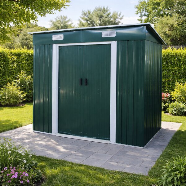 Zahradní domek BestBerg BBSH-407GR / 2,8 m² / 130 x 213 x 191 cm / zelená