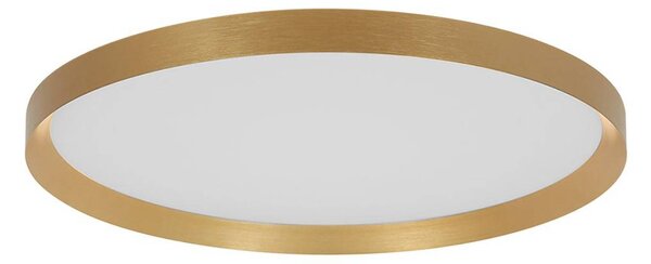 Steinhauer Stropní svítidlo Flady LED, zlatá barva, Ø 40 cm, přímé/nepřímé osvětlení, stmívatelný, Mosaz / zlato, Obývací pokoj / jídelna, kov