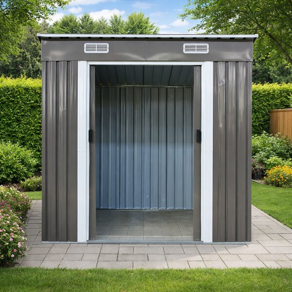 Zahradní domek BestBerg BBSH-407G / 2,8 m² / 130 x 213 x 191 cm / šedá
