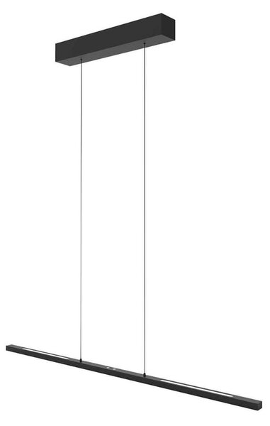Steinhauer Závěsné svítidlo LED Bande, nahoru/dolů, černé, 120 cm, stmívač, stmívatelný, Černá, Obývací pokoj / jídelna, kov, Moderní