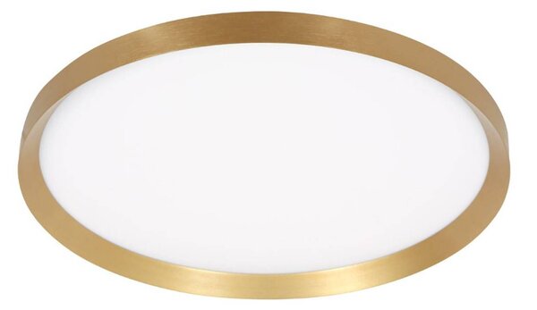 Steinhauer Stropní svítidlo Flady LED, zlatá barva, Ø 50 cm, přímé/nepřímé osvětlení, stmívatelný, Mosaz / zlato, Obývací pokoj / jídelna, kov