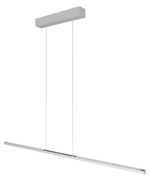 Steinhauer LED závěsné světlo Bande, 150 cm, nahoru/dolů, ocel, stmívač, stmívatelný, Hliník / šedá / zinek, Obývací pokoj / jídelna, kov, Moderní