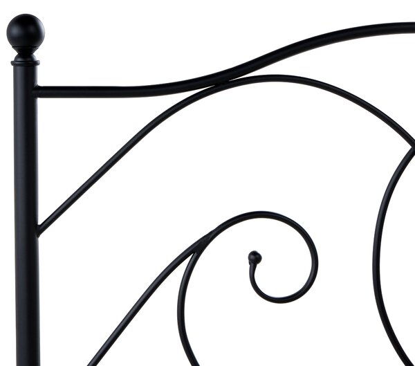 Postel Kov DINARD 120 x 200 cm Černá
