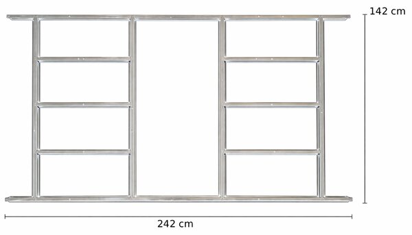 Základna BBSH-B3 pro zahradní domek BestBerg BBSH-1208 / 284 x 242 cm / ocel / stříbrná