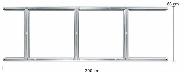 Základna BBSH-B1 pro zahradní domek BestBerg BBSH-407 / 68 x 200 cm / ocel / stříbrná