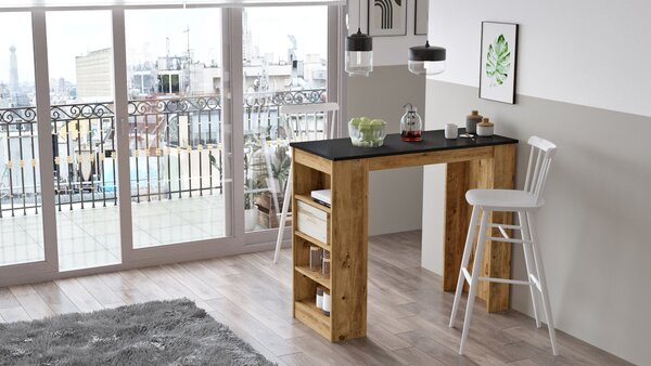 Barový stůl Lida (černá). Akce -25%