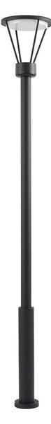 Lucande LED venkovní světlo Elario, 222 cm, černá, hliník, Černá, Hliník, Moderní