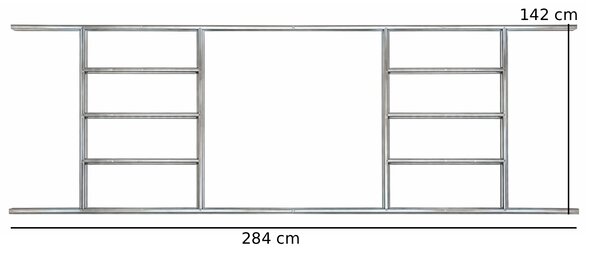 Základna BBSH-B4 pro zahradní domek BestBerg BBSH-1113 / 284 x 327 cm / ocel / stříbrná
