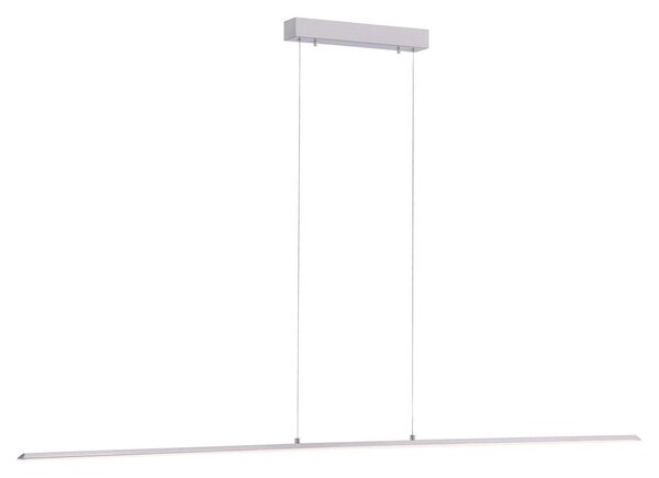 PURE LED závěsné světlo Lite, stříbrné, 160 cm, stmívatelné, stmívatelný, Hliník / šedá / zinek, Obývací pokoj / jídelna, Hliník, Moderní