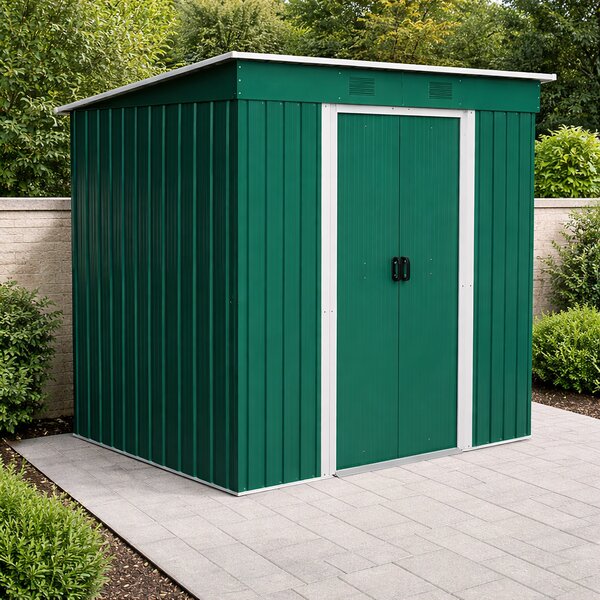 Zahradní domek BestBerg ZD-67GRW / 4,3 m² / 197 × 217 × 202 cm / zelená/bílá