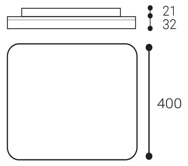 Stropné svietidlo Square III 40 38 W 3000K/3500K/4000 K
