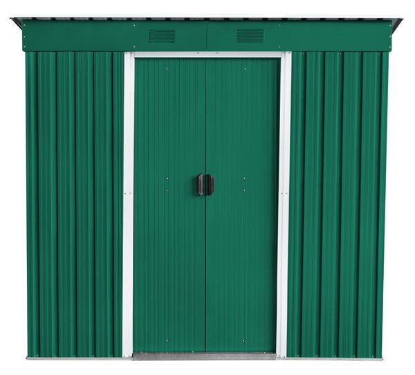 Zahradní domek BestBerg ZD-67GRW / 4,3 m² / 197 × 217 × 202 cm / zelená/bílá
