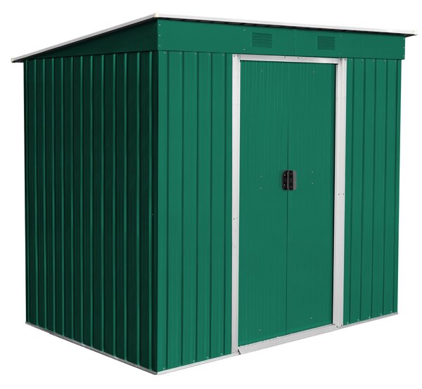 Zahradní domek BestBerg ZD-67GRW / 4,3 m² / 197 × 217 × 202 cm / zelená/bílá