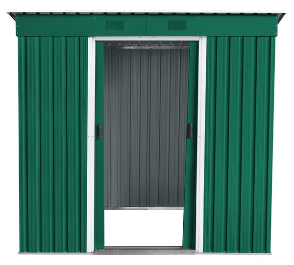 Zahradní domek BestBerg ZD-67GRW / 4,3 m² / 197 × 217 × 202 cm / zelená/bílá