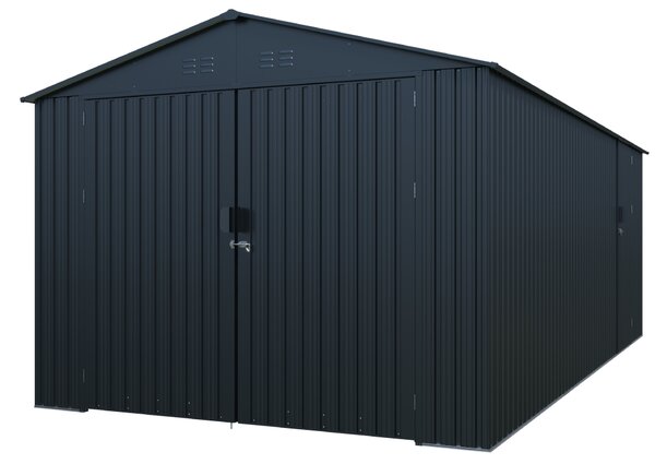 Plechová garáž BestBerg AG-18A / 18 m² / 602 x 300 x 232 cm / šedá