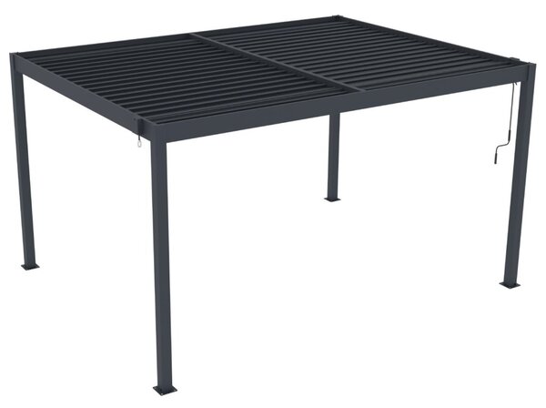 ZAHRADNÍ KOMBO bioklimatická pergola s lamelami BestBerg BBP-12G + Zahradní jídelní set 6+1 BestBerg BBGF-53B