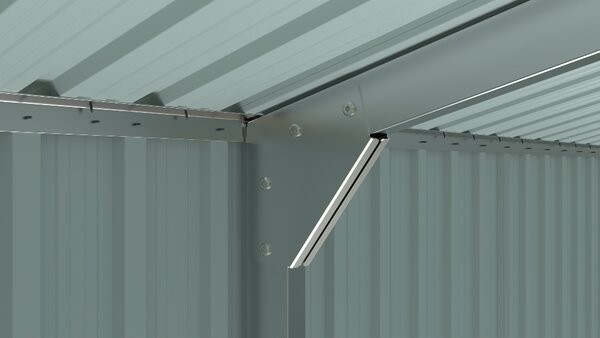 Plechová garáž BestBerg AG-18A / 18 m² / 602 x 300 x 232 cm / šedá
