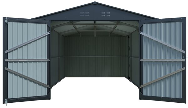 Plechová garáž BestBerg AG-18A / 18 m² / 602 x 300 x 232 cm / šedá