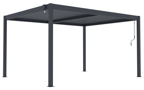 ZAHRADNÍ KOMBO bioklimatická pergola s lamelami BestBerg BBP-12G + Zahradní jídelní set 6+1 BestBerg BBGF-53B