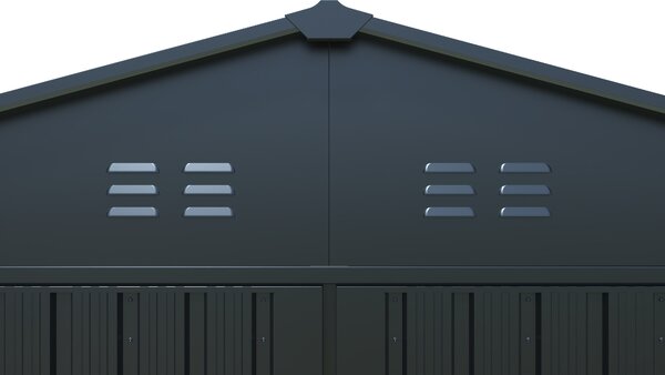 Plechová garáž BestBerg AG-18A / 18 m² / 602 x 300 x 232 cm / šedá