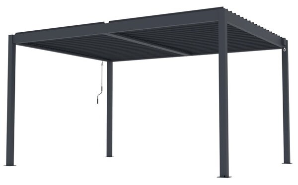 ZAHRADNÍ KOMBO bioklimatická pergola s lamelami BestBerg BBP-12G + Zahradní jídelní set 6+1 BestBerg BBGF-53B