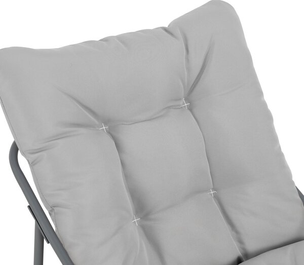 Sada dvou zahradních křesel se stolkem BestBerg BBGF-1030 / šedá