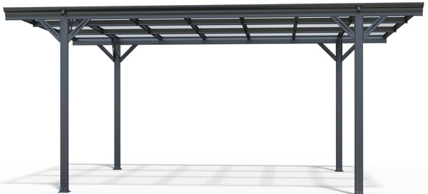 Přístřešek na auto BestBerg BBCP-CH500 / 15,3 m² / 503 x 305 x 232 cm / antracit/šedá