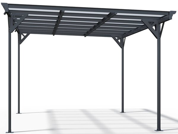 Přístřešek na auto BestBerg BBCP-CH500 / 15,3 m² / 503 x 305 x 232 cm / antracit/šedá
