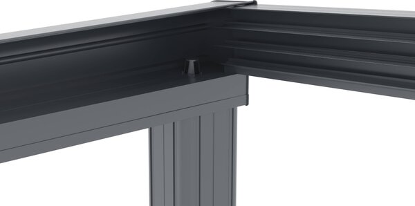 Hliníková pergola BestBerg PZ-9A / 9 m² / antracit/šedá