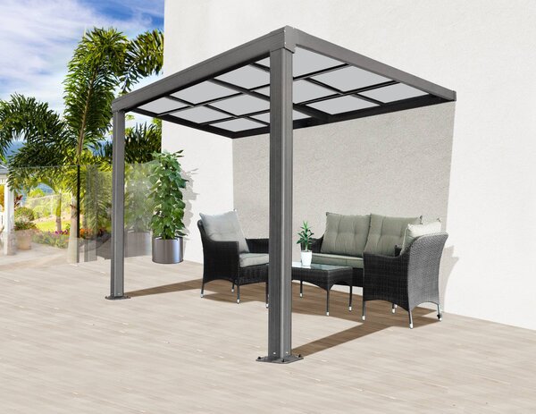 Hliníková pergola BestBerg PZ-9A / 9 m² / antracit/šedá