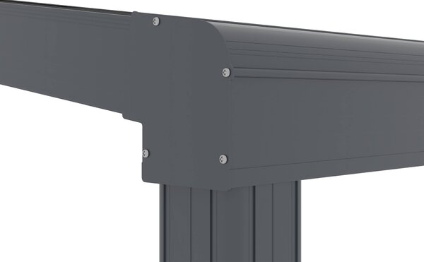 Hliníková pergola BestBerg PZ-9A / 9 m² / antracit/šedá
