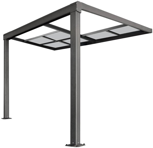Hliníková pergola BestBerg PZ-9A / 9 m² / antracit/šedá